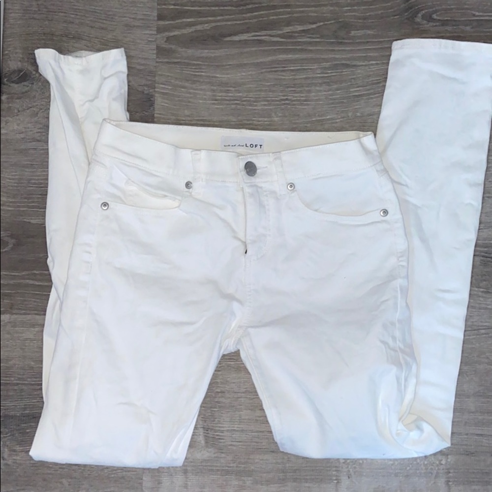 Loft white skinny jeans
